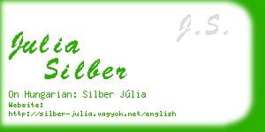 julia silber business card